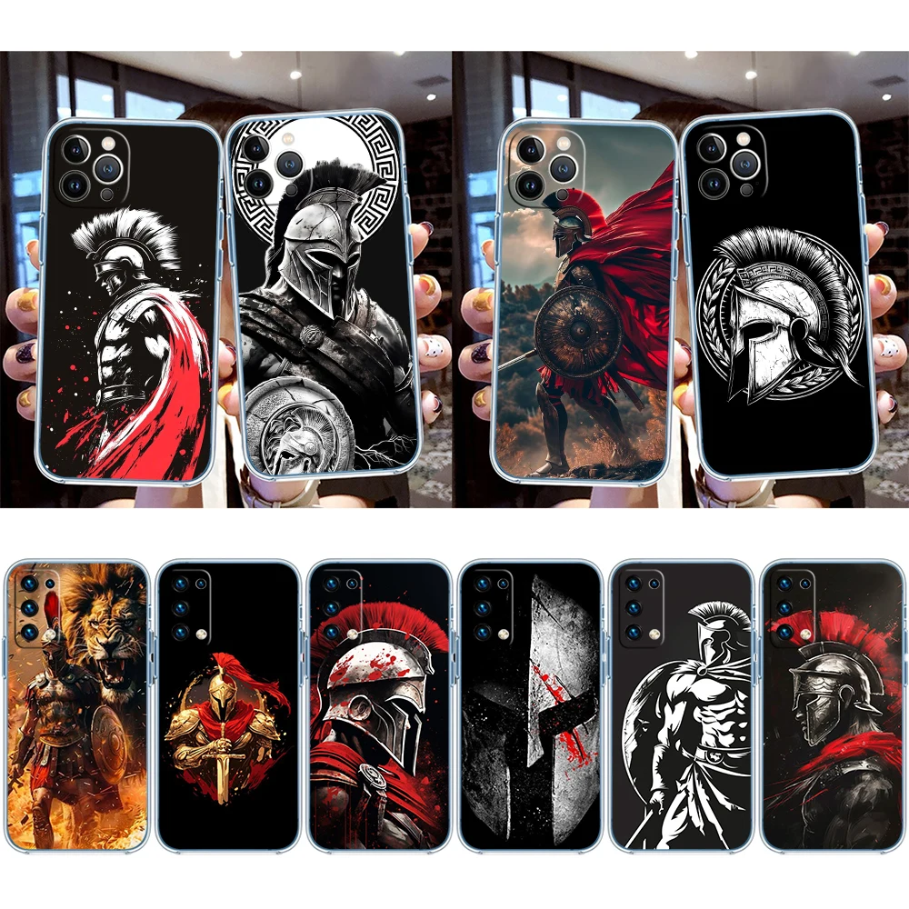 Фото Прозрачный чехол для телефона IJ54 Spartan Warrior для Motorola Moto G7 G8 G9 G84 G85 G73 G24 G15 Z2 Play Power Plus №2