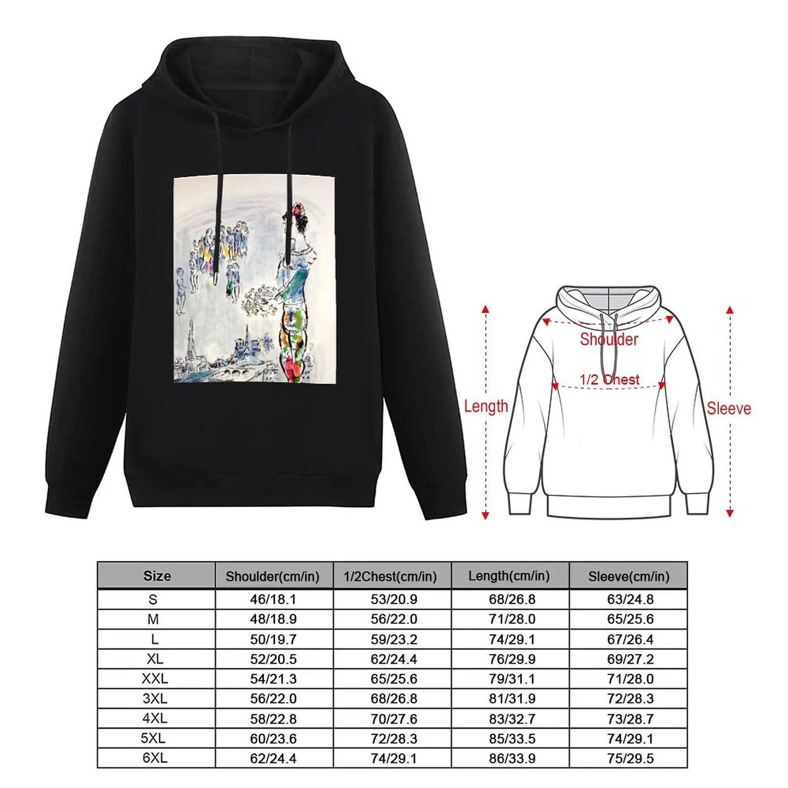 Marc Chagall-выставочный постер 1969 пуловер с капюшоном мужская одежда в стиле аниме