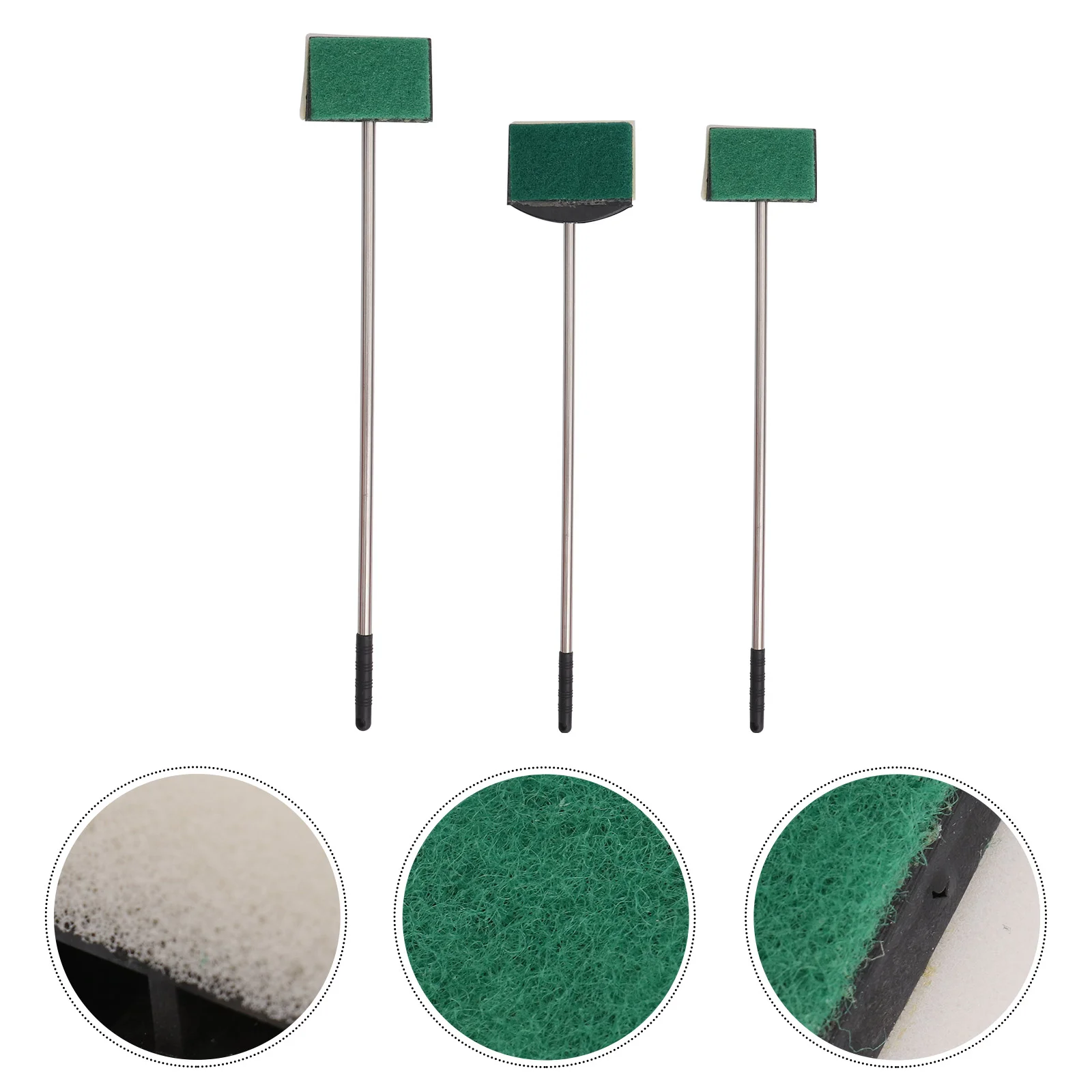 

3 Pcs Fish Tank Cleaning Brush Aquarium Cleaner Glass Retractable Algae Brushes Sponge Bowl