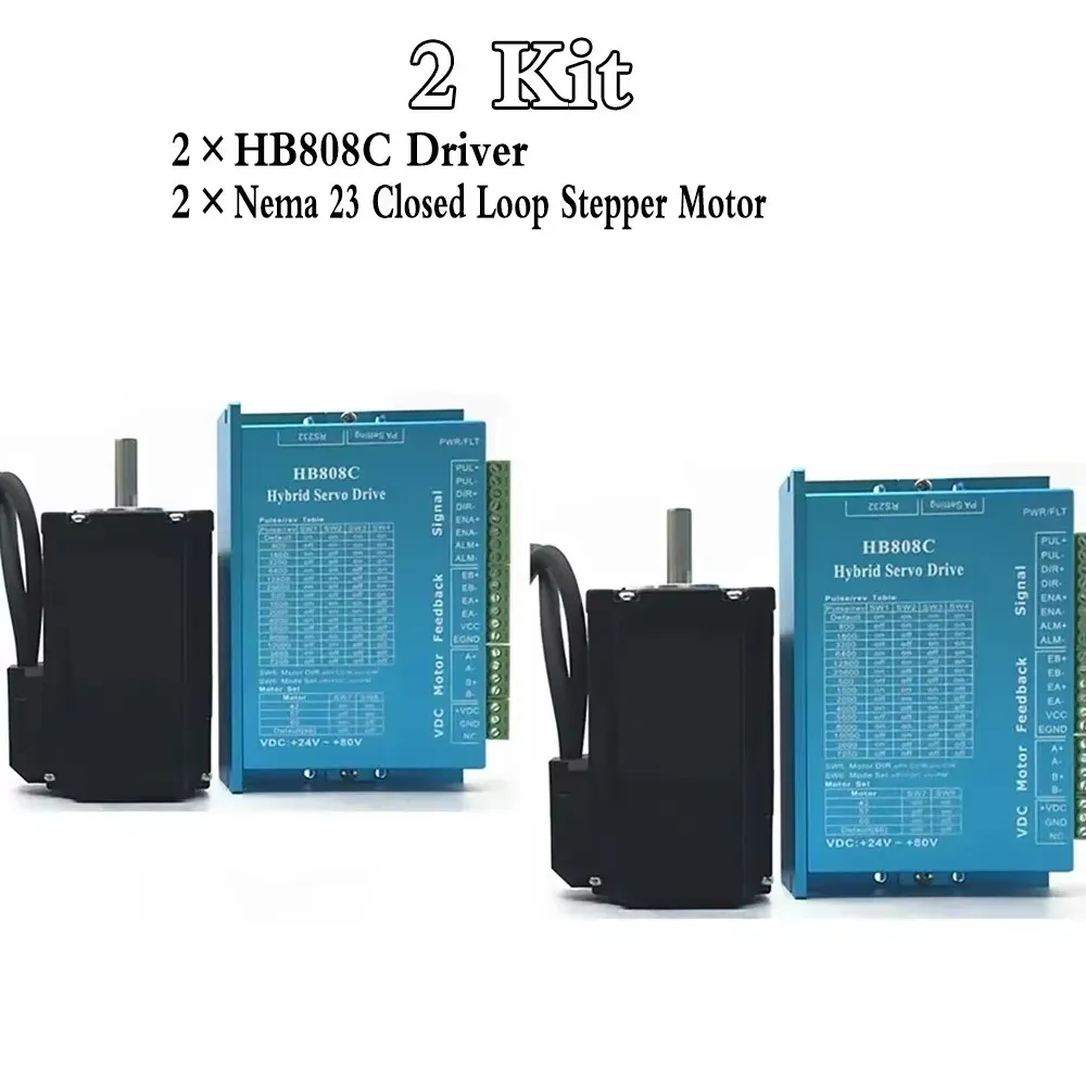 

Комплект привода шагового двигателя HB808C Nema23 1.2/2/3 Нм