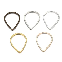 50pcs high quality gold plated drop copper ring earwire charms pendants for diy earrings necklace jewelry making accessories