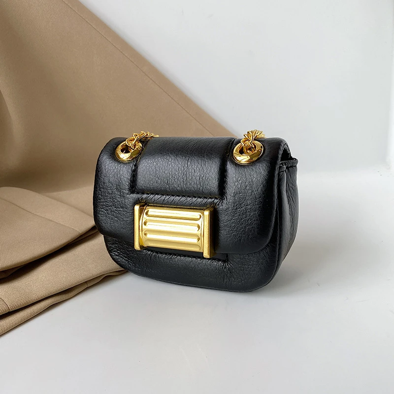 

Fashion Square Handbag and Purse Soft Leather Women's Bag High Quality Chain Shoulder Bag Lady Satchel Messenger Bags for Women