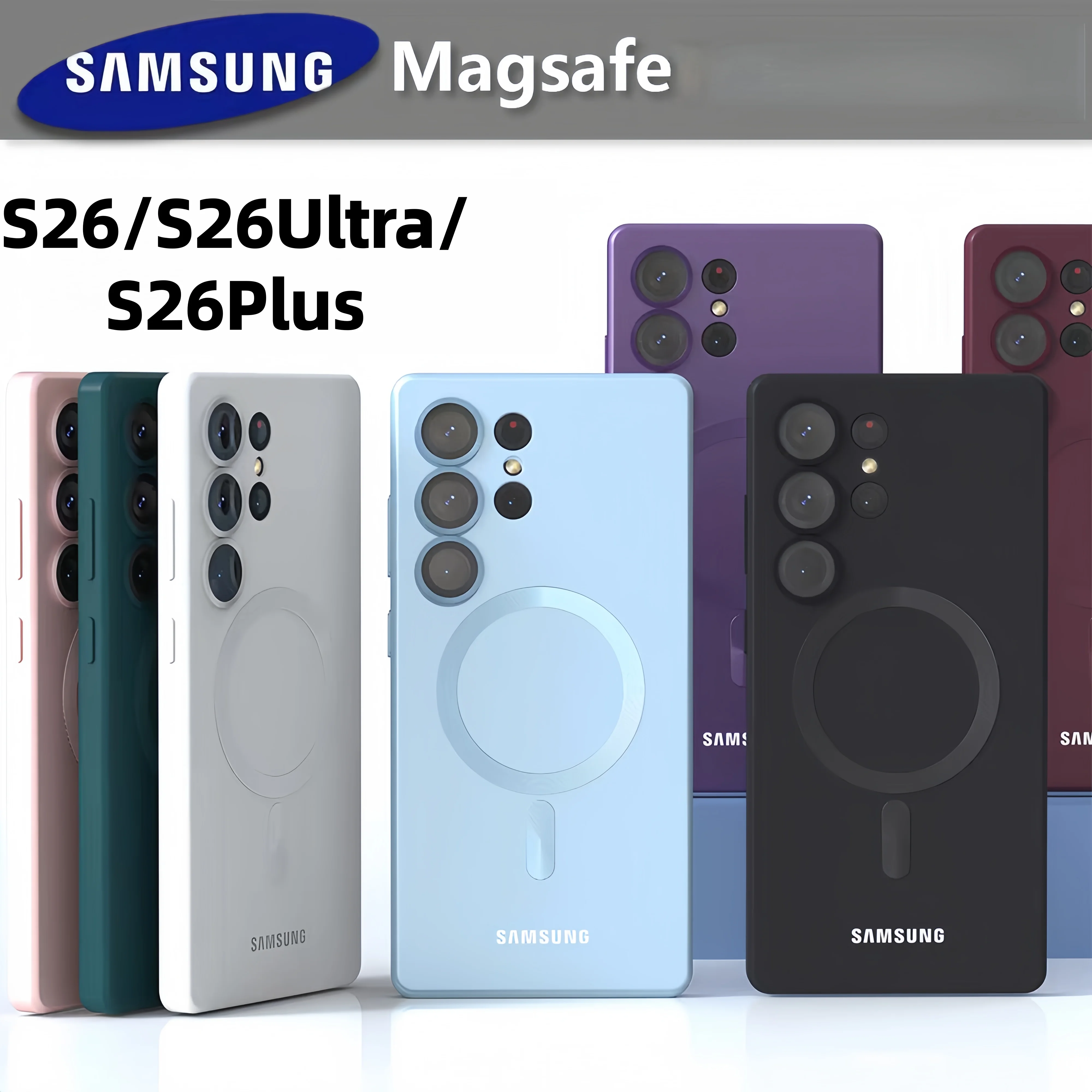 Фото Samsung S26 S25 Ultra для Magsafe Магнитный чехол Высокое качество Мягкий ТПУ Чехол для телефона с беспроводной зарядкой Coque S25 S26 S24 Plus Coque №1