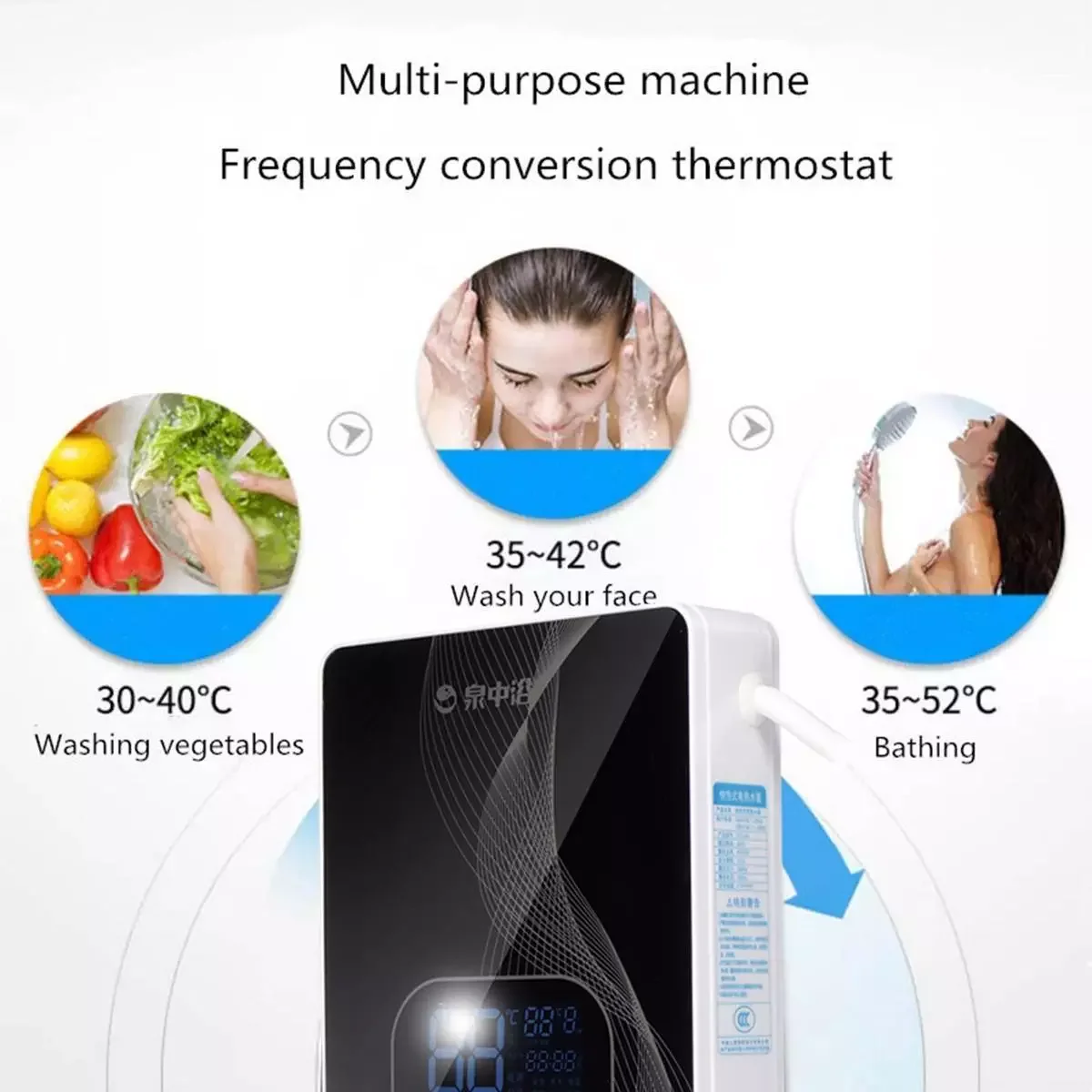 NEW 110V-220V 6000W Instant Electric Water Heater Home Intelligent Constant Temperature Fast Heating Small Shower Bath Machine enlarge