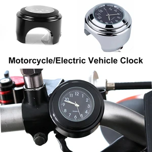 Motorcycle Watch Waterproof Luminous 22/25mm Motorbike Bike Handlebar Mount Aluminum Alloy Dial Quartz Clock
