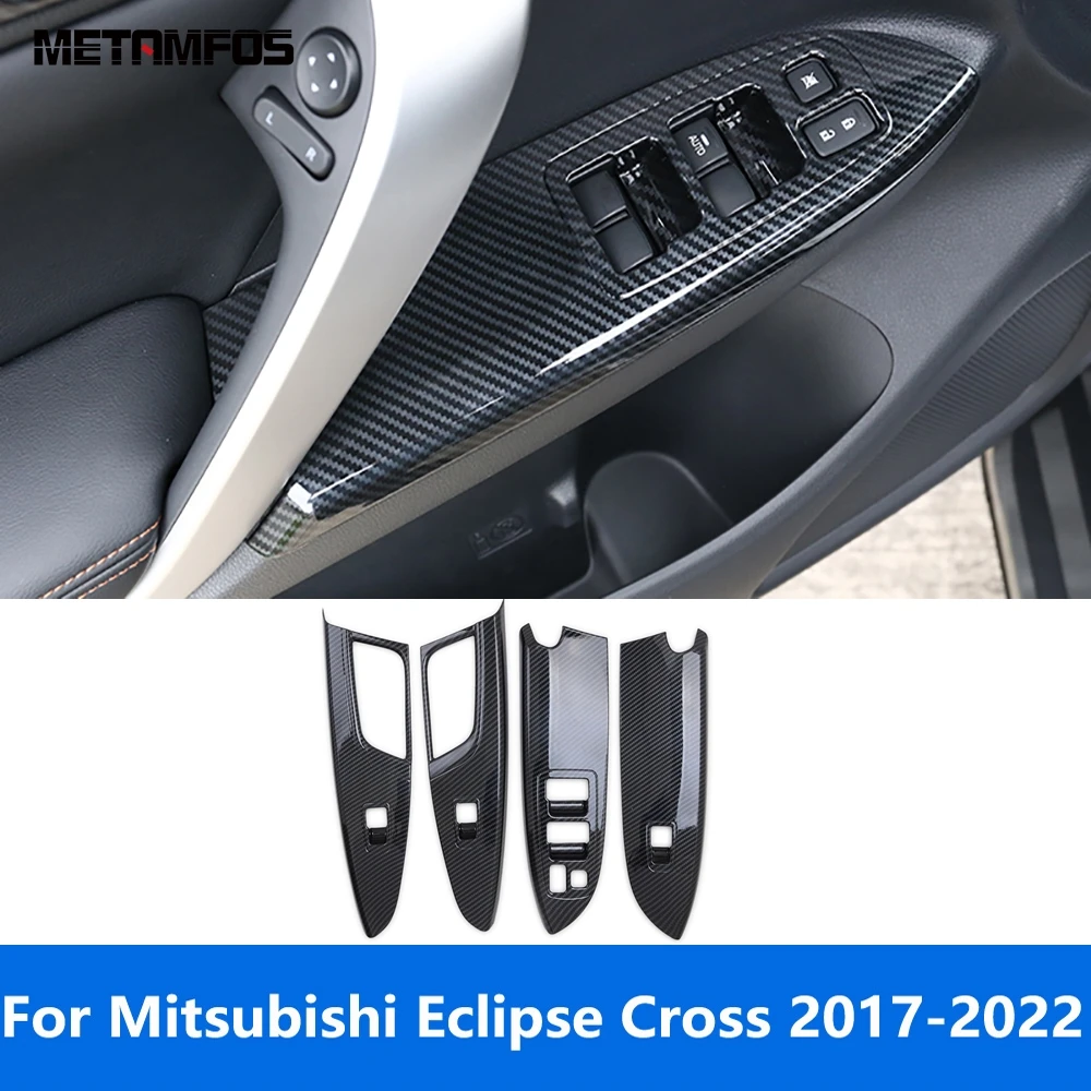 

Для Mitsubishi Eclipse Cross 2017-2020 2021 2022 крышка стеклоподъемника из углеродного волокна внутренняя отделка подлокотника рамка Автомобильные аксессуары