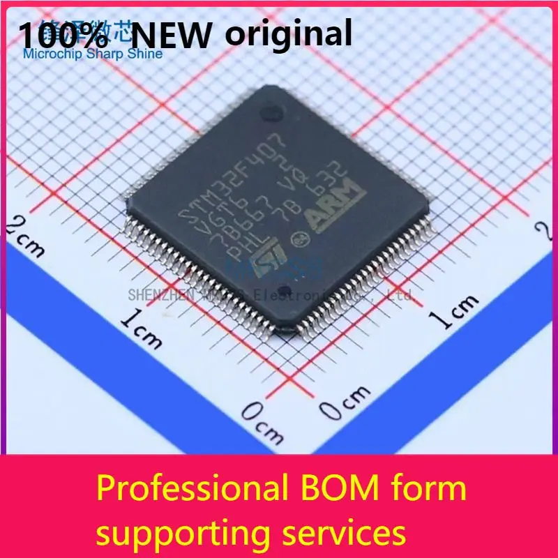 Электронная вспышка MCU STM32F407VGT6 STM32F407 ARM Cortex RISC, 100% оригинал
