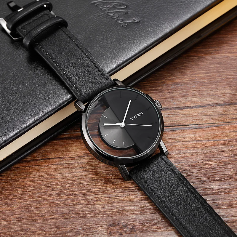Black Technology Personality Minimalist Elegant Hollow New Concept Fashion Male and Female Student Watch Ins Special-Interest