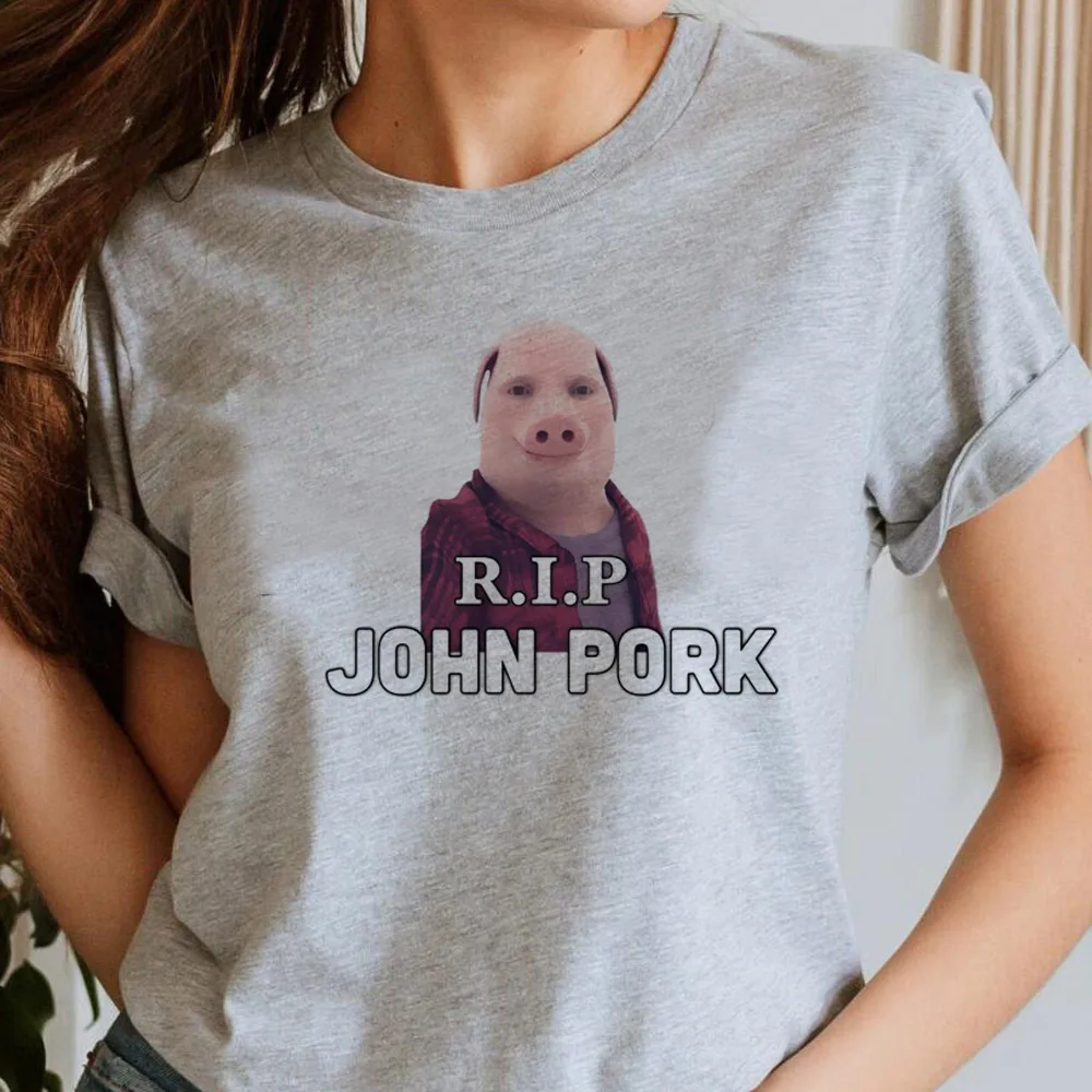Рубашка John Pork для девочек цифровая женская уличная одежда аниме психоделический