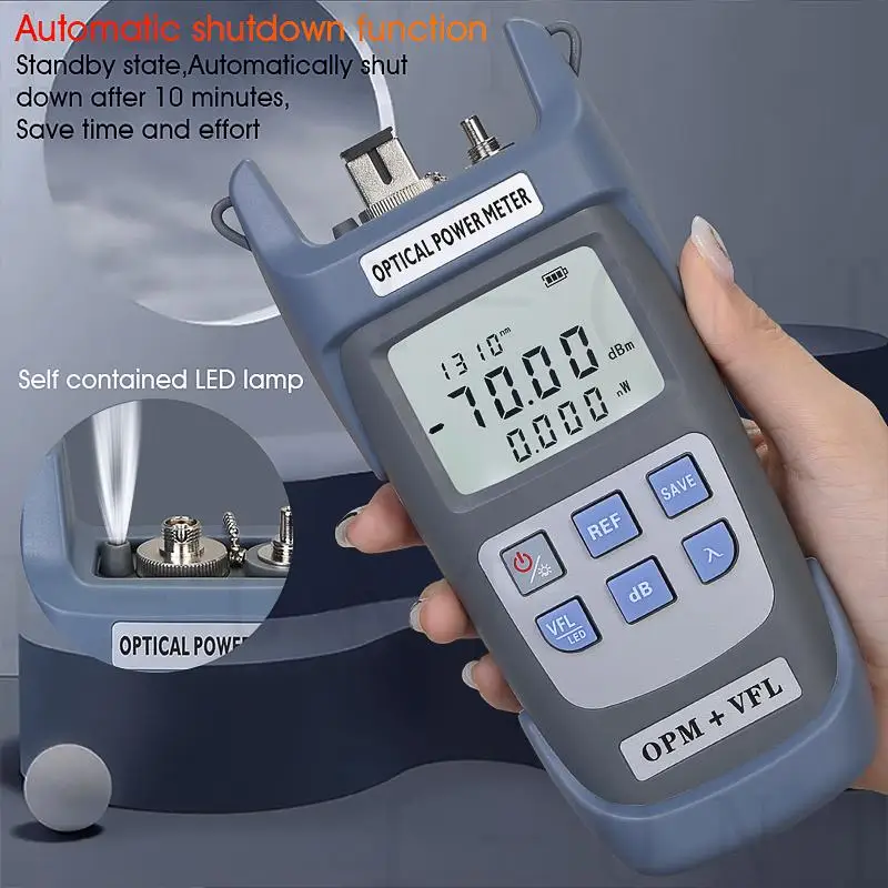 AUA All-IN-ONE Optical Power Meter with Visual Fault Locator optical fiber tester 5KM 10km 20KM 30km VFL 1/10/20/30MW