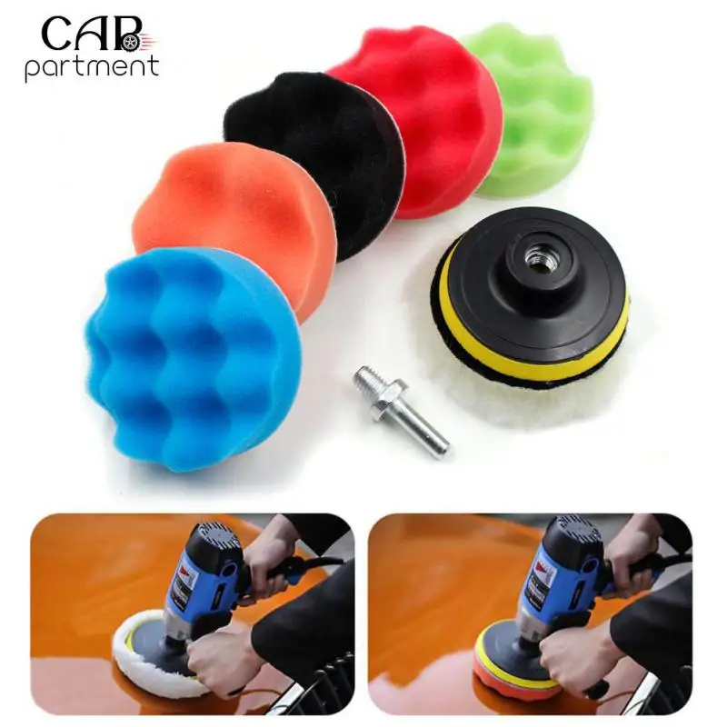 

Buffer Drill Wheel Polisher Removes Scratches Car Polishing Disc Wool Buffer Pads Sponge Wool Wheel Polish Pad Portable