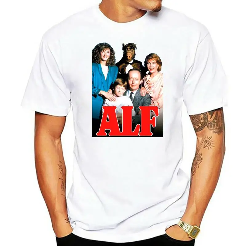 

Alf V6tv show poster T-SHIRT (WHITEZINKSKY BLUEYELLOW) all sizes S to 5XL