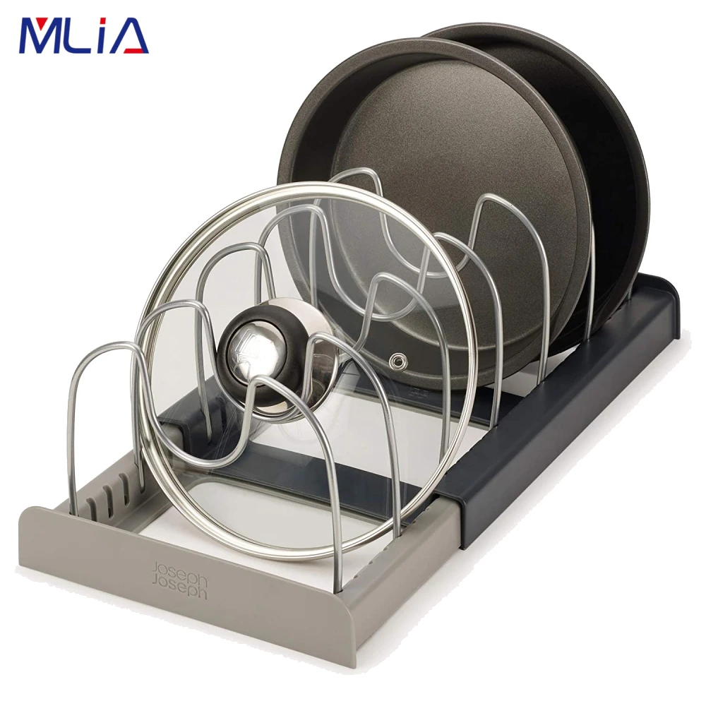 Kitchen Organizer Holder For Pan Pot Lid Cutting Board Drying Cookware Rack Organizer