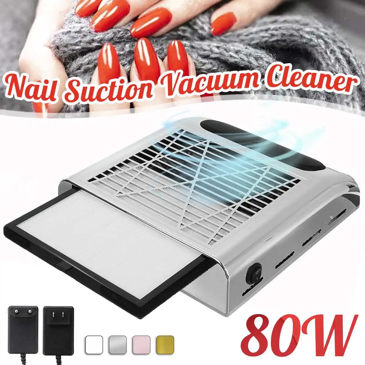 

80W Nail Dust Collector Nail Dust Suction Nail Vacuum Cleaner Powerful Vacuum Cleaner for Manicure
