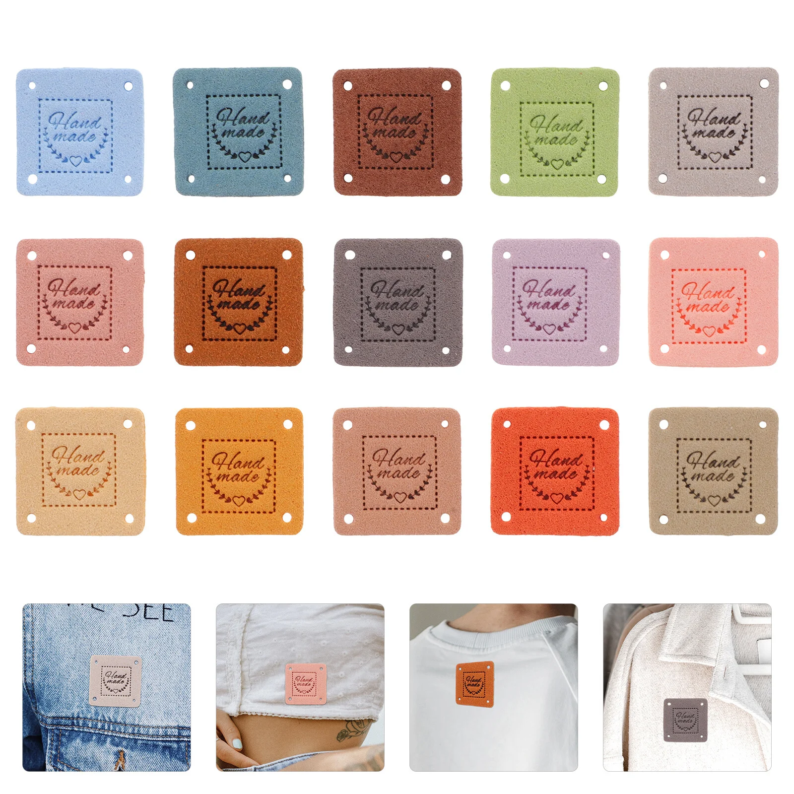 

45 Pcs Clothes Tags Customize Sewing Labels Personalized Quilting Bag Pu DIY