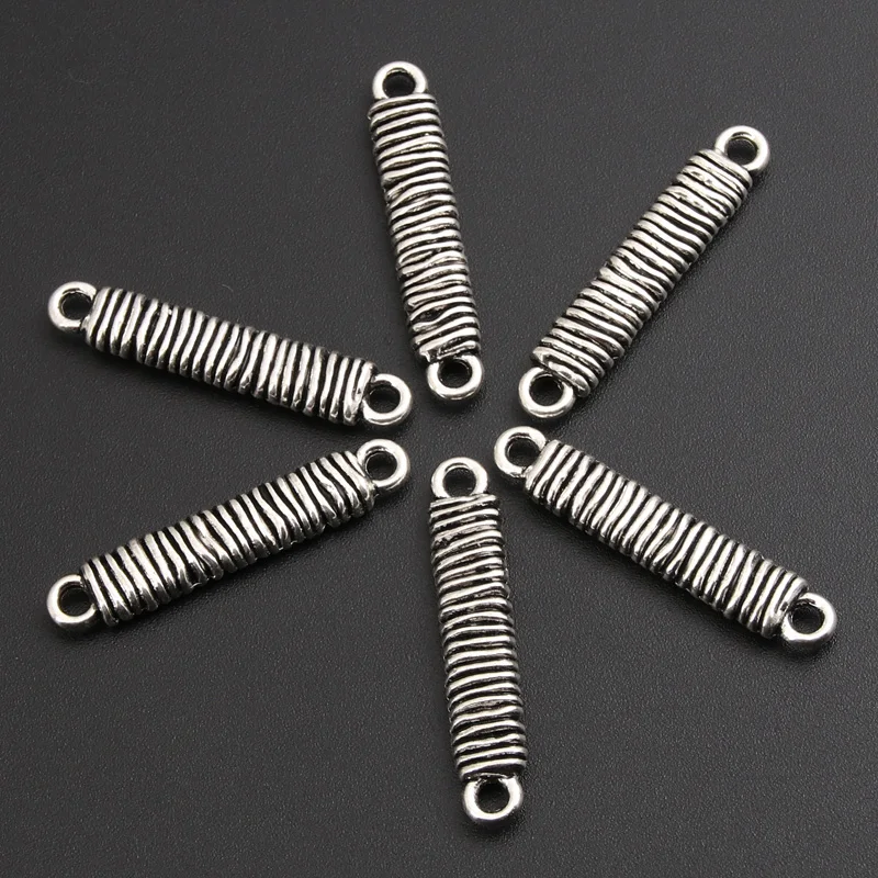 15 шт. подвески серебристого цвета 32x6 мм