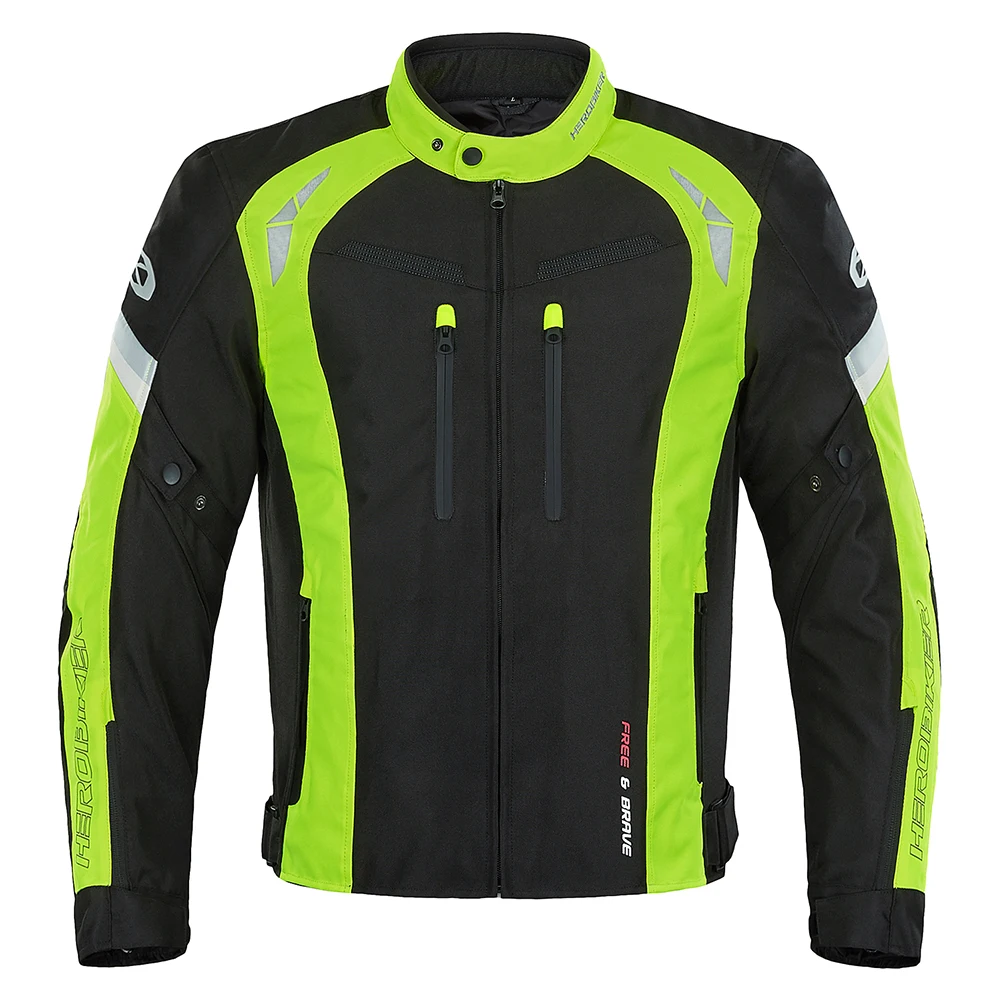 

Green Racing Suit Handsome Motorcycle Jacket Four Seasons Racing Suit Breathable Ventilated Jacket Reflective Multifunctional