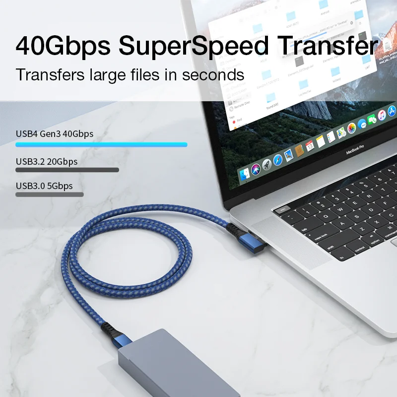 Кабель USB Type-C Thunderbolt 1 м 100 Вт 40 Гбит/с | Электроника