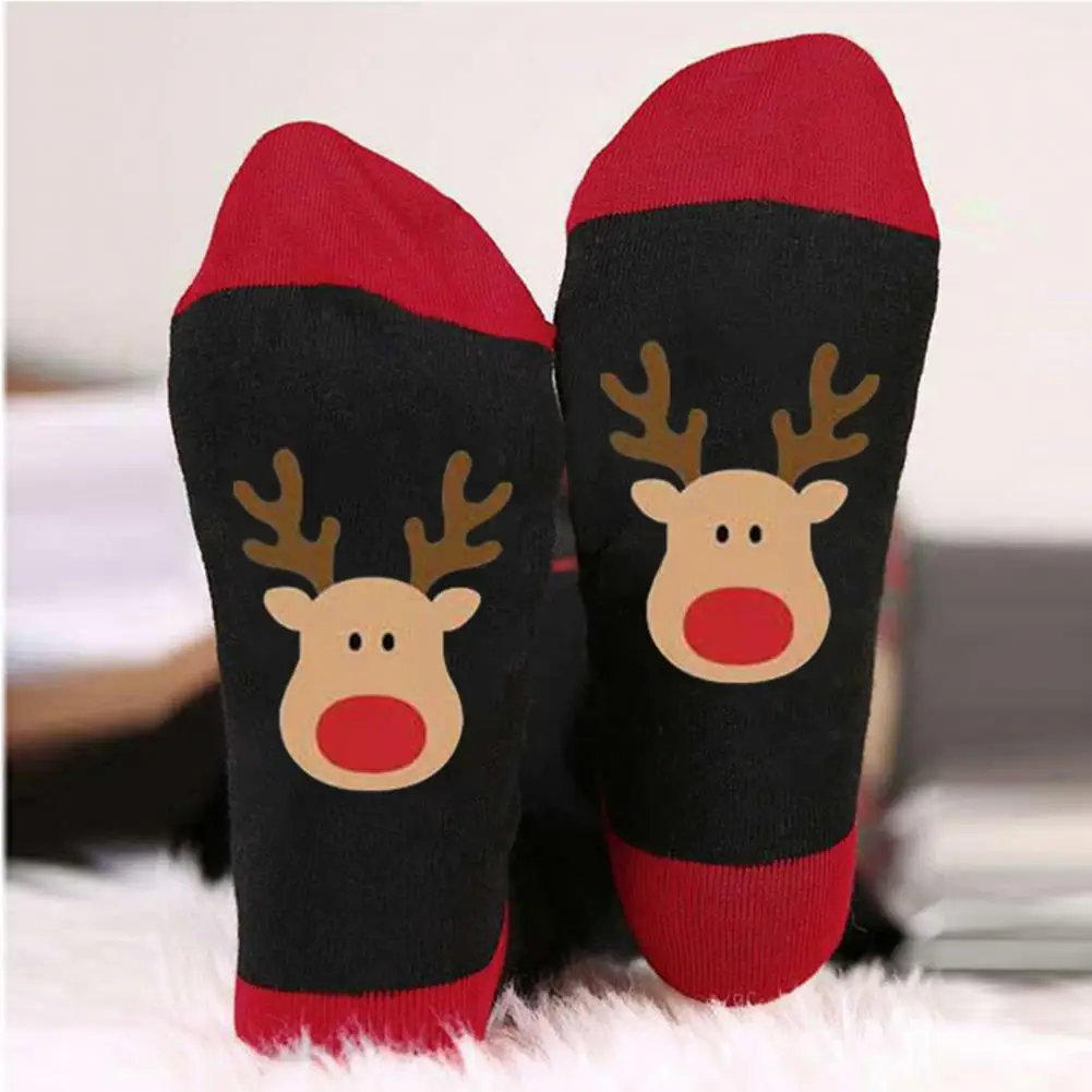 

Kids' Holiday Socks Christmas Cartoon Cute Socks Festive Mid-tube Winter Socks with Santa Claus Deer Snowman Wine Cup for Women