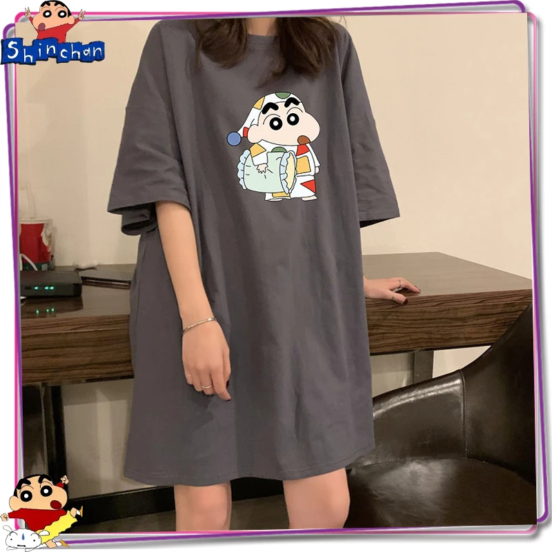 

Милая мультяшная Пижама Crayon Shin-Chan Y2K женская домашняя пижама с коротким рукавом платье кавайная Повседневная Пижама для девочек платье в подарок