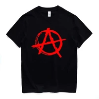 anarchist symbol t shirt punk rock t shirt lunatic evil anarchist war rock pure cotton cool hip hop o neck mens t shirt