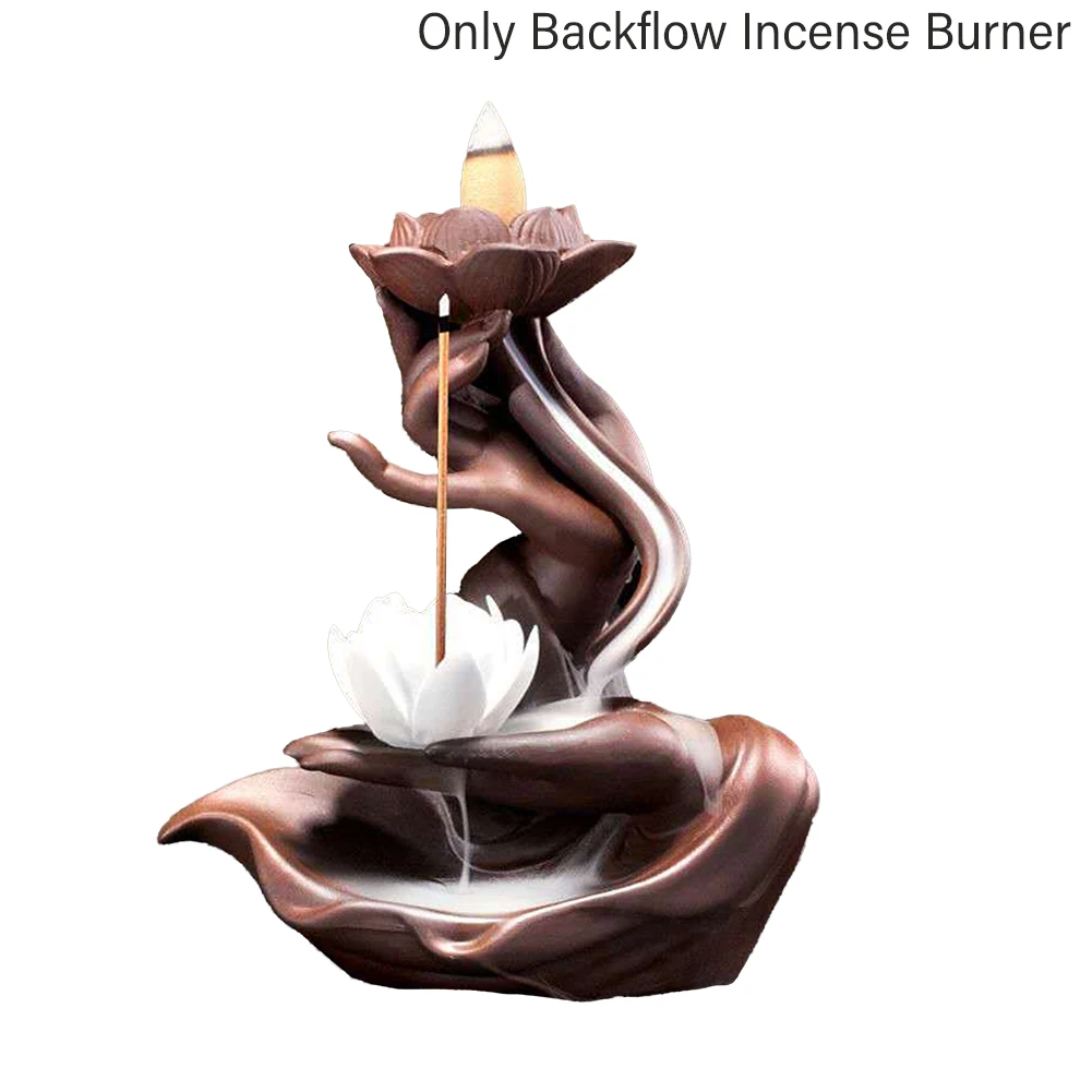 

Gift Backflow Incense Burner Aromatherapy Home Decor Fragrance Waterfall Smoke Fountain Ornament Indoor Easy Clean Meditation