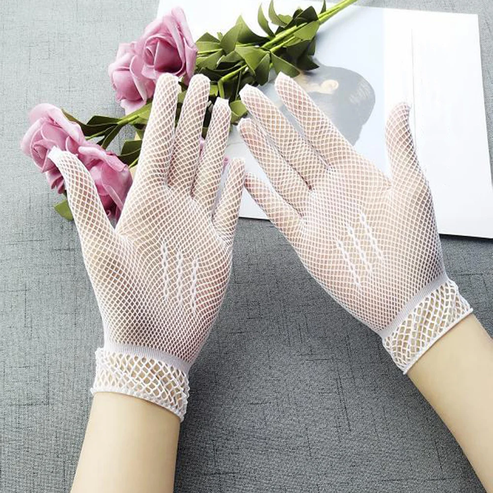 2 пары модные женские перчатки 4 шт. ажурные сексуальные сетчатые рукавицы для