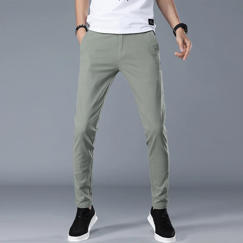 

Autumn New Men's Trousers, Casual Pants, Thin and Breathable Korean Version of Slim Nine-Point Pants Casual Classic Men's Brand