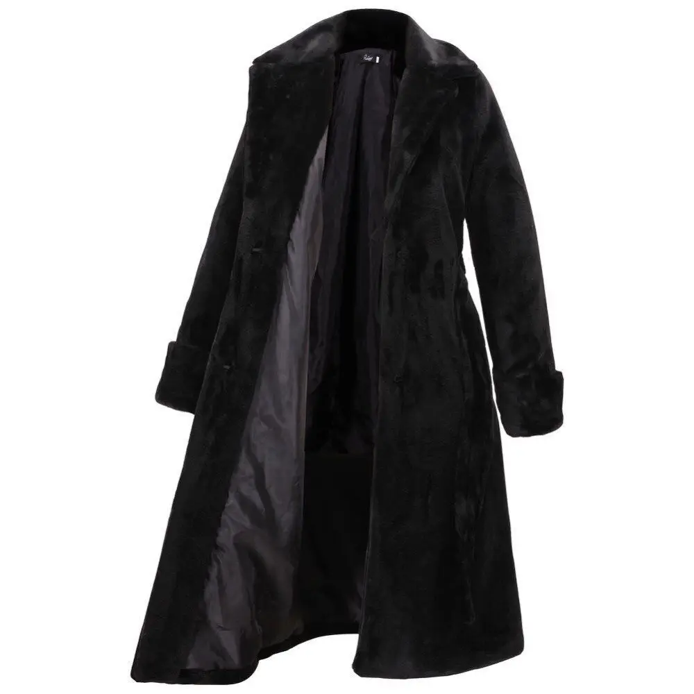 Women's Imitation Fur Overcoat Long Plush Coat for Women Faux Fur Coat