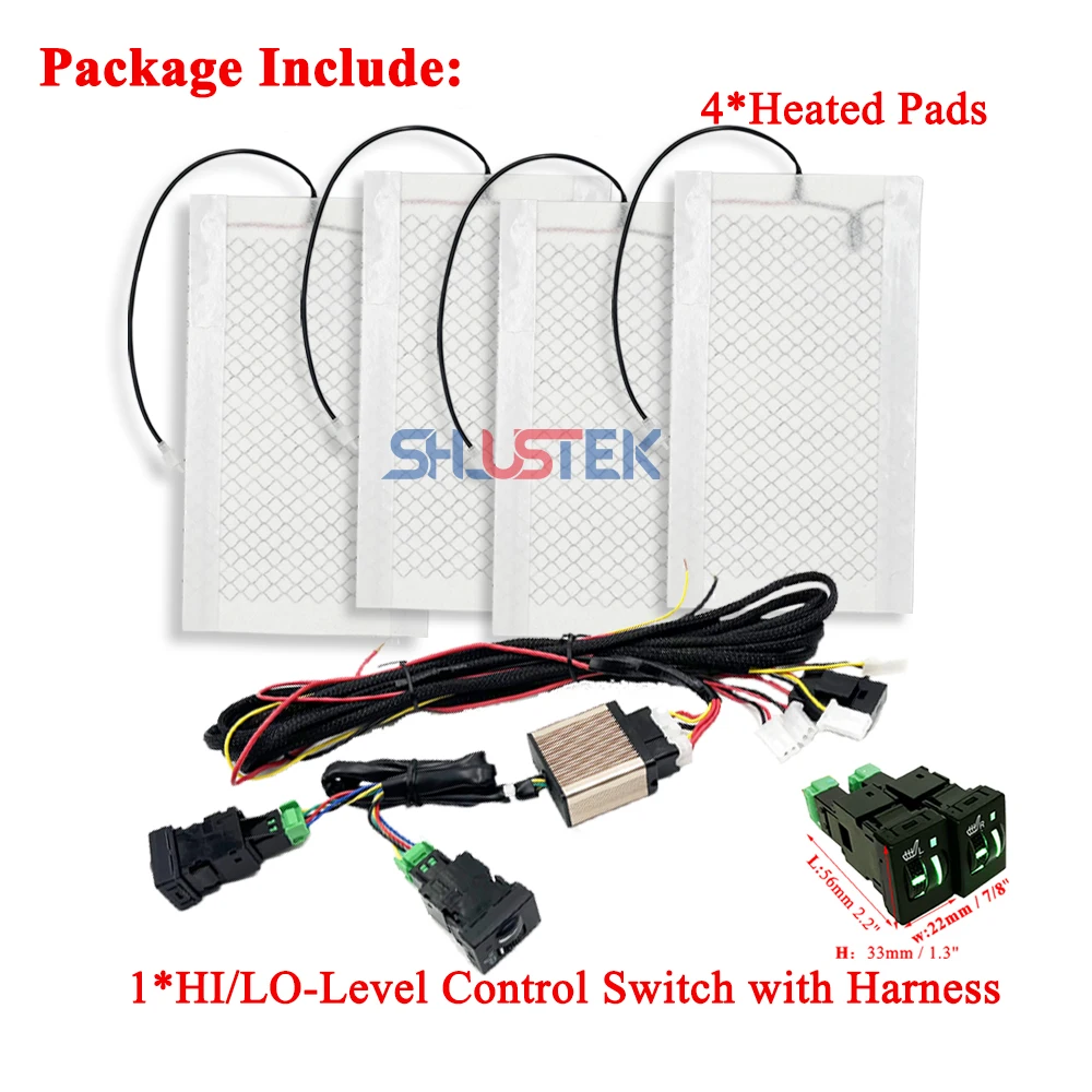 

Комплект Для Подогрева Автомобильных Сидений 12В, Двойное Управление, 2 Сиденья, 4 Нагревателя, Мощность 25Вт, Для Toyota Camry