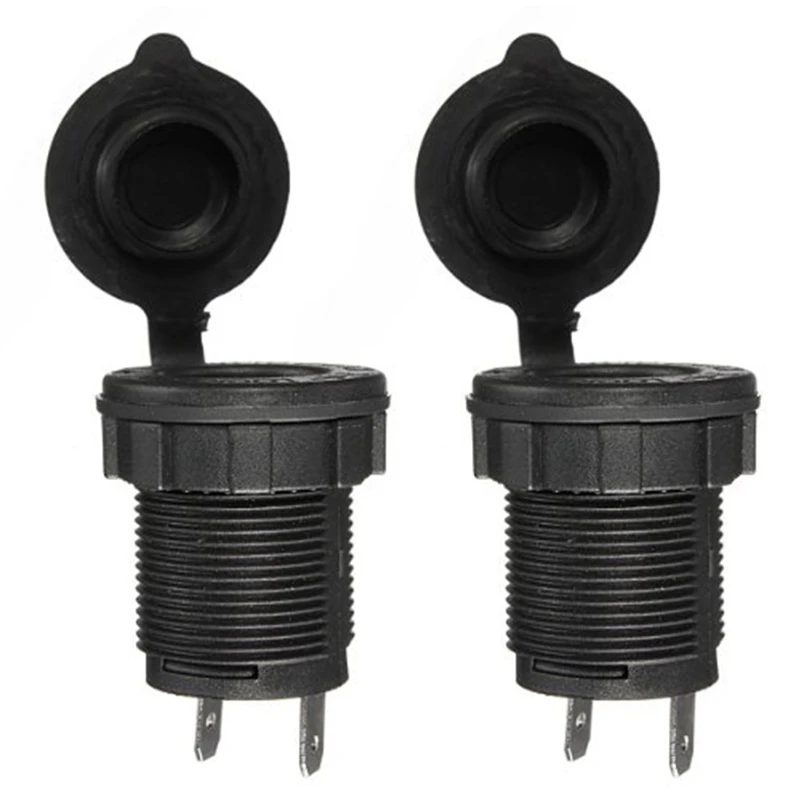 

2X Waterproof Cigarette Lighter Plug Adapter Charger 12V / 24V Power Supply Accessories Car Without Cable