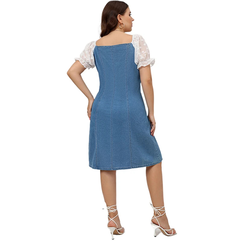 Denim Plus Size Bodycon Dress Women Sundress 2022 Casual Summer Jeans Dress Fashion Clothing Robe Jean Femme Vestido De Mujer