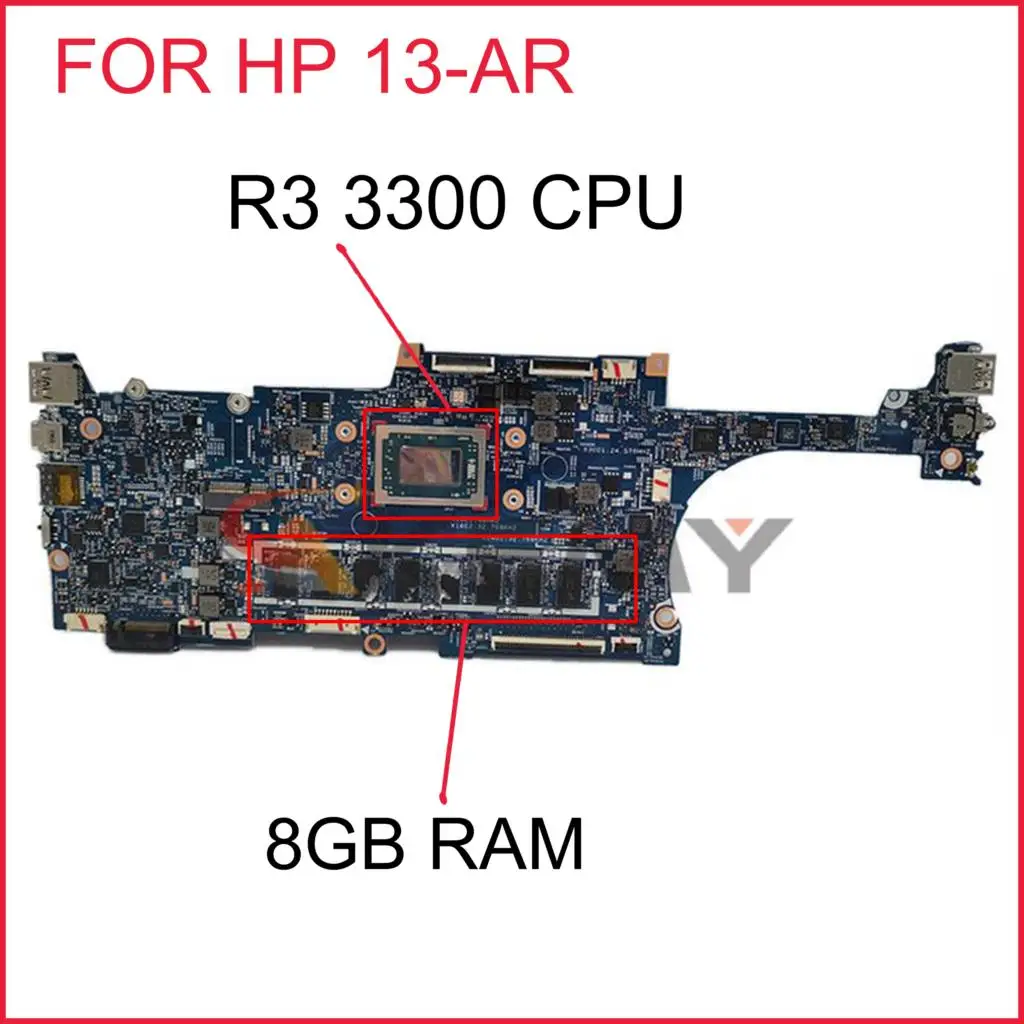 

100% работает для материнской платы hp 13-AR с процессором R3 3300 + 8 Гб ОЗУ 18740-1 448.0GA03.0011 протестирован