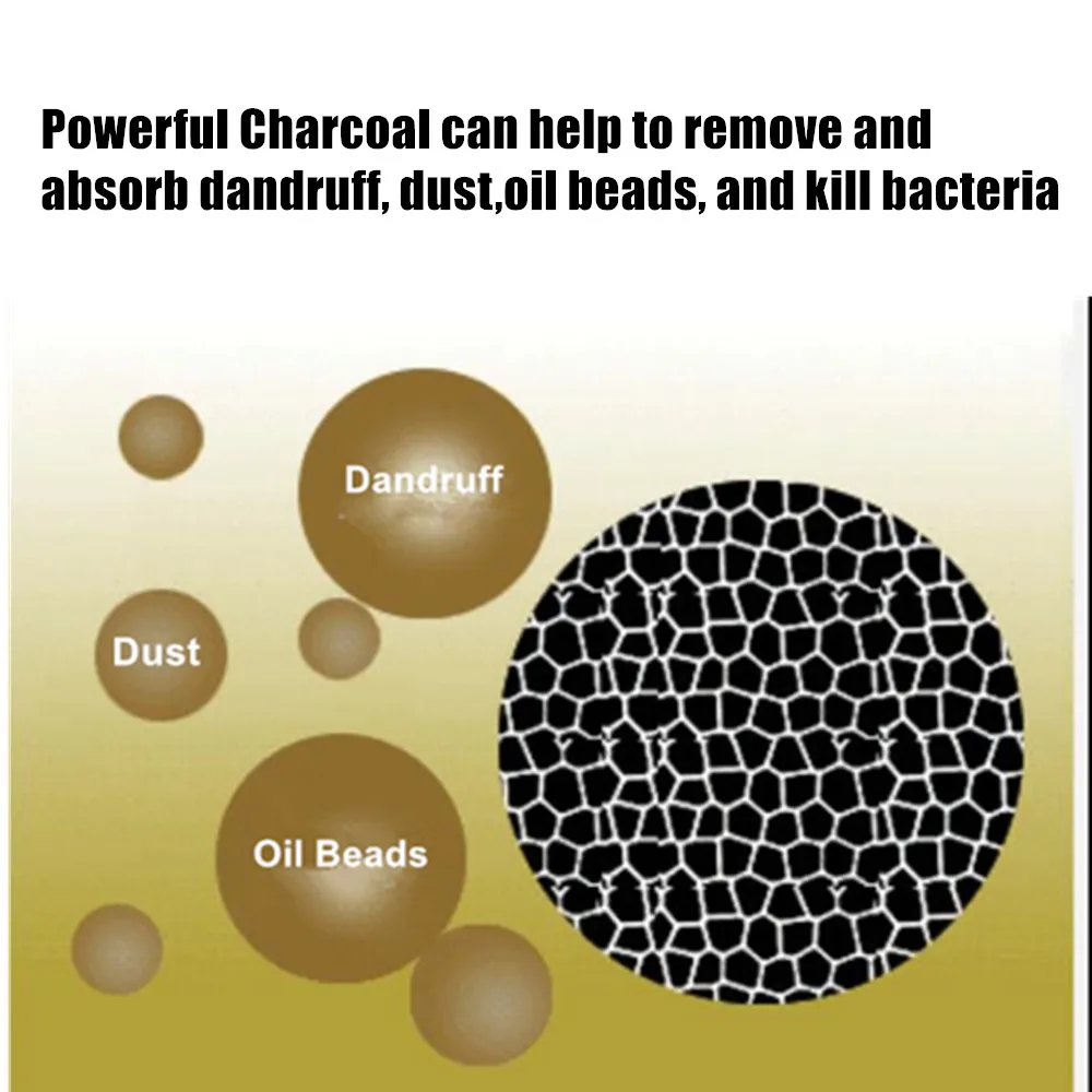 SowSmile New Hair Bamboo Charcoal Powerful Wash Clean Dandruff Dust Bacteria Oil Control Keratin Collagen Care Shampoo Powder |