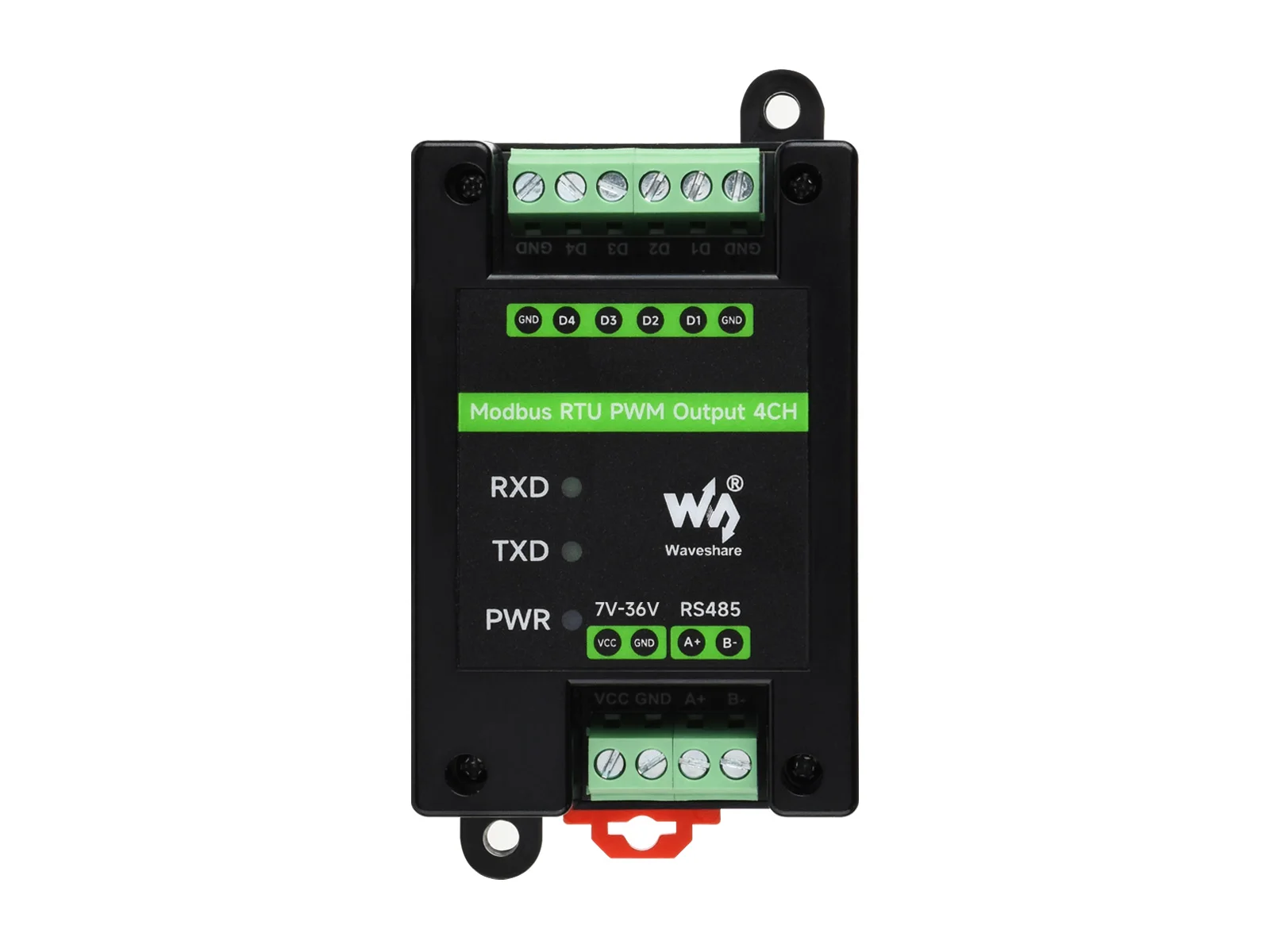Фото Промышленный 4-канальный модуль PWM-выхода, протокол Modbus RTU, изолированный интерфейс RS485, регулируемая частота и коэффициент заполнения, с функцией Vari №2