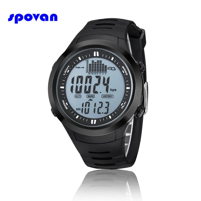 

SPOVAN Men's Digital Sport Watch Waterproof Barometer Altimeter Thermometer Stopwatch Wristwatch Clock for Men Reloj Hombre 2023