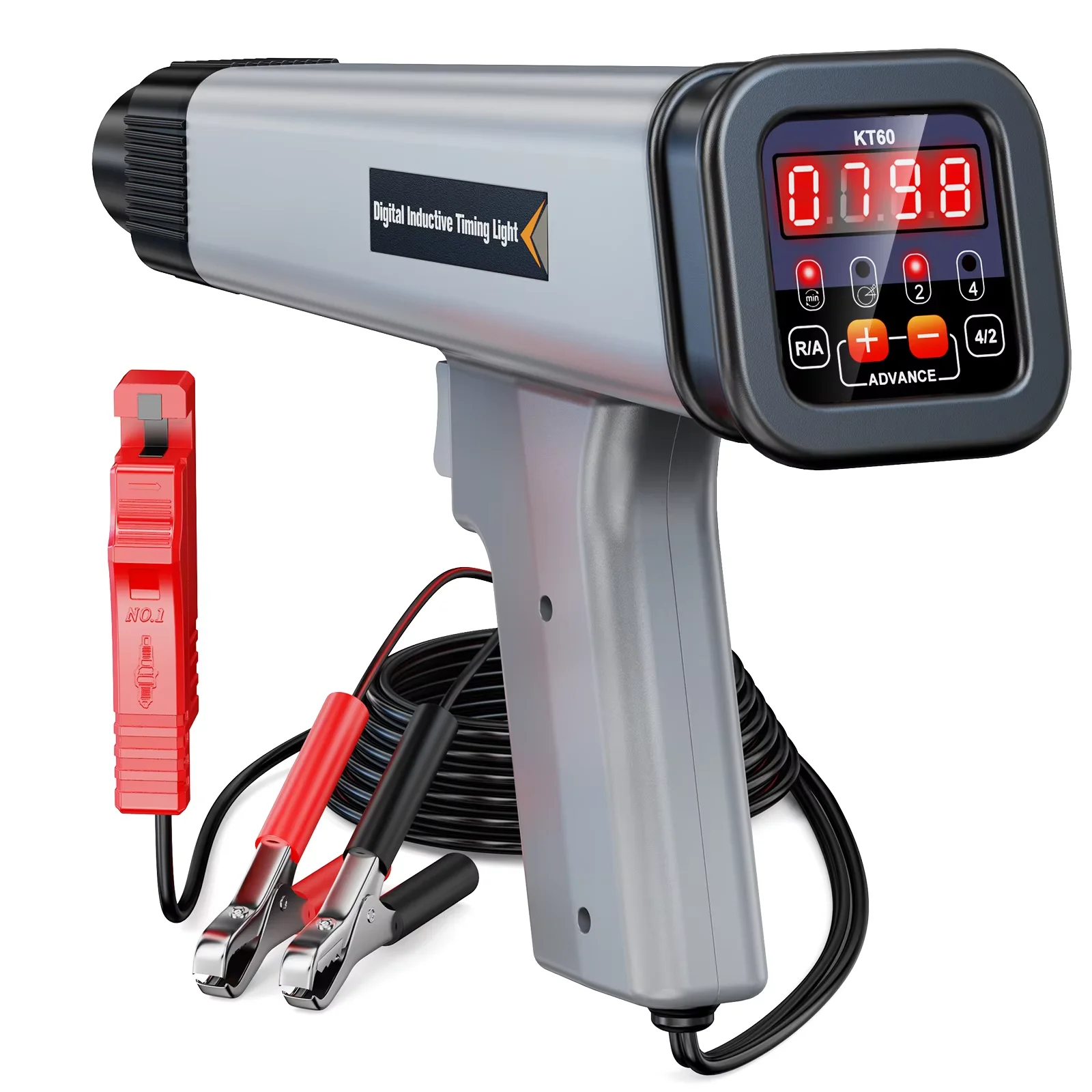 

KZYEE KT60 цифровой светильник синхронизации двигателя, индуктивный стробоскоп, 12 В, светильник синхронизации зажигания для автомобиля, мотоцикла, морского пехотинца