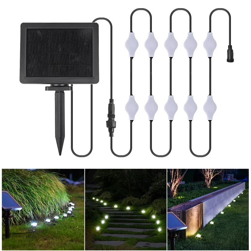 

10 In 1 Solar In-Ground Lights Outdoor Waterproof Solar Lawn Lamp Pathway Garden Decoration Patio Yard Landscape Lighting