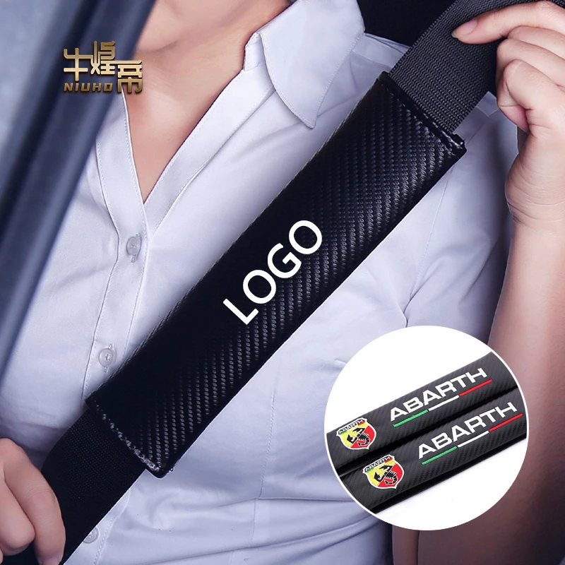 

Carbon fiber Car Seat Belt Shoulder Cove For BMW Audi VW Mercedes Porsche Seat Belt Padding Protector Cover Interior Accessories