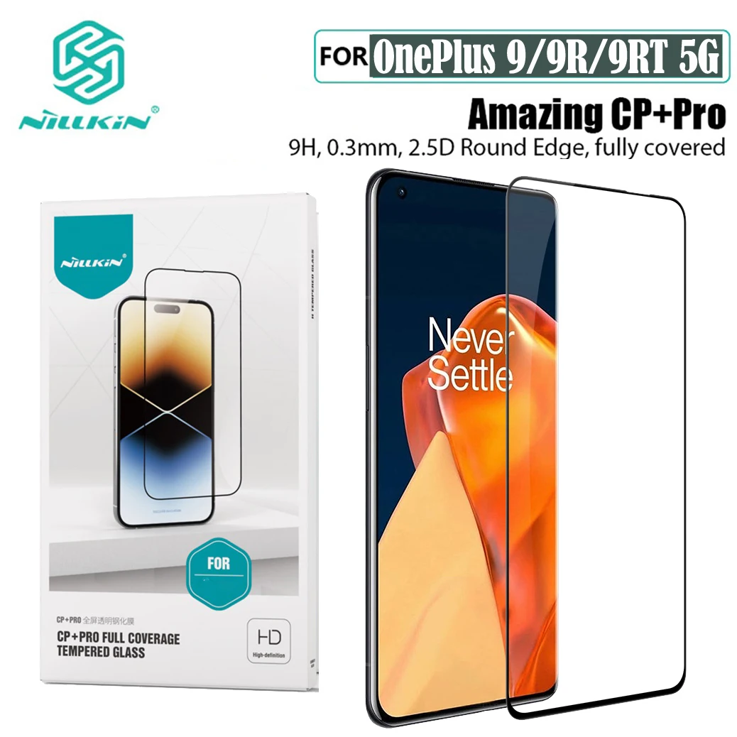 

Для OnePlus 9RT 5G / 9 / 9R закаленное стекло Nillkin CP + PRO противовзрывное ультратонкое полноэкранное Защитное стекло для One Plus 9