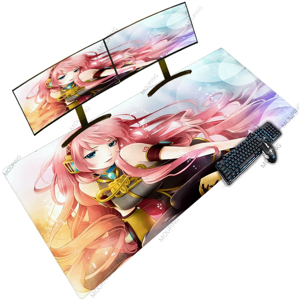 

Pc Gaming Laptop Deskpad Mouse Pad Oversized Rgb Gamers Office Table LED Anime Girl Keyboard Carpet Cute Rug Nightlight Custom