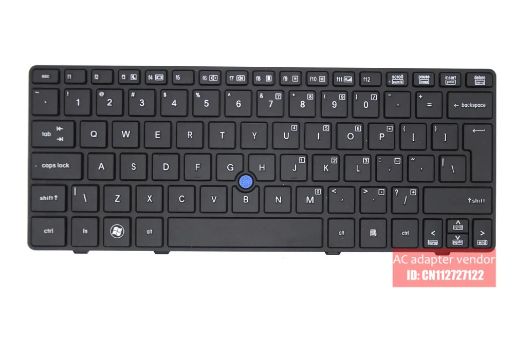 Новая замена для ноутбука HP EliteBook 2560 2560p 2570 2570p Клавиатура с черной рамкой UK -