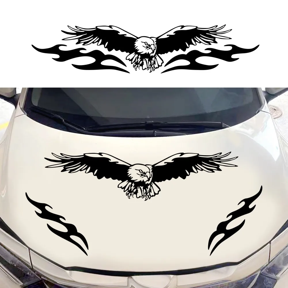 

3pcs The eagle fire totems car sticker fashion sports car racing stripes cover DIY modelling hood vinyl decals accessories
