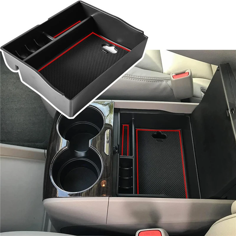 Car Armrest Box Storage Center Console Organizer Container Holder Box For Toyota Sienna Accessories 2011-2020  - buy with discount