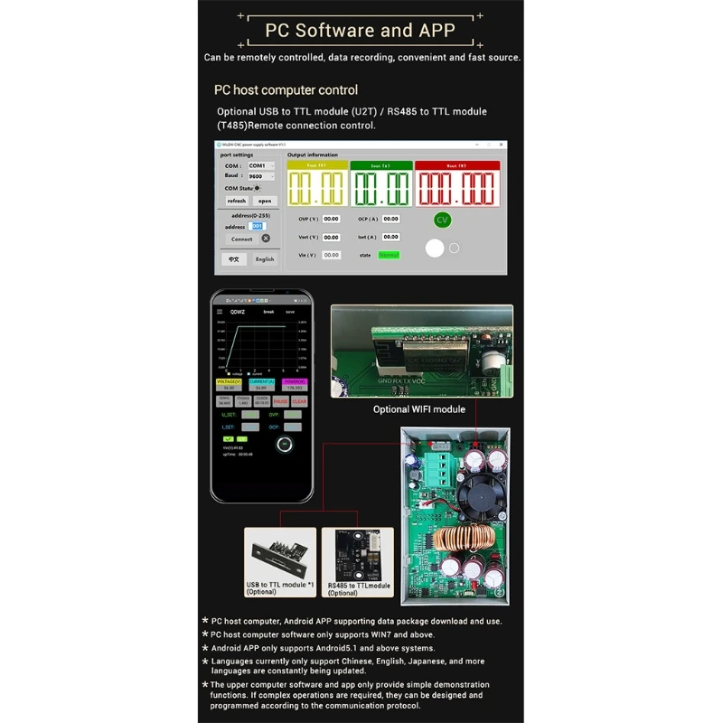 Регулируемый понижающий преобразователь высокой мощности с ЧПУ для источника