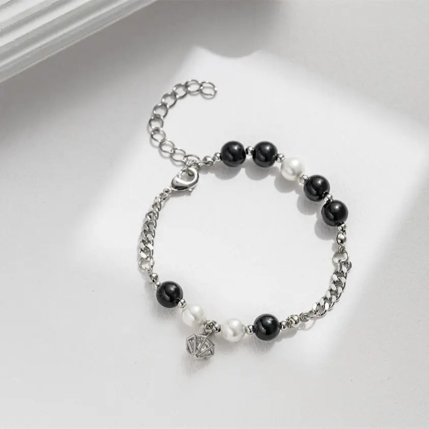 

Изысканный женский и мужской браслет из натурального камня с жемчугом, Модный женский браслет из толстой цепочки, новые ювелирные изделия