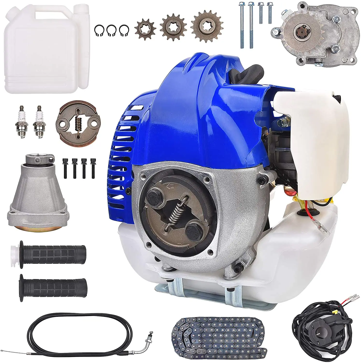 

49cc 2 Stroke Pull Start Motor Assembly for Pocket Mini Gas Pit Dirt Bike ATV Scooter Quad Handheld Trimmer Brush Cutters