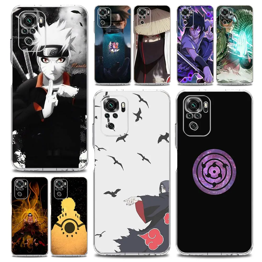 

Anime Naruto Akatsuki Desgin Transparent Case For Xiaomi Redmi Note 10 9 8 Pro 9S 9T 8T 7 K40 9A 9C 7A 8A Soft TPU Phone Cover