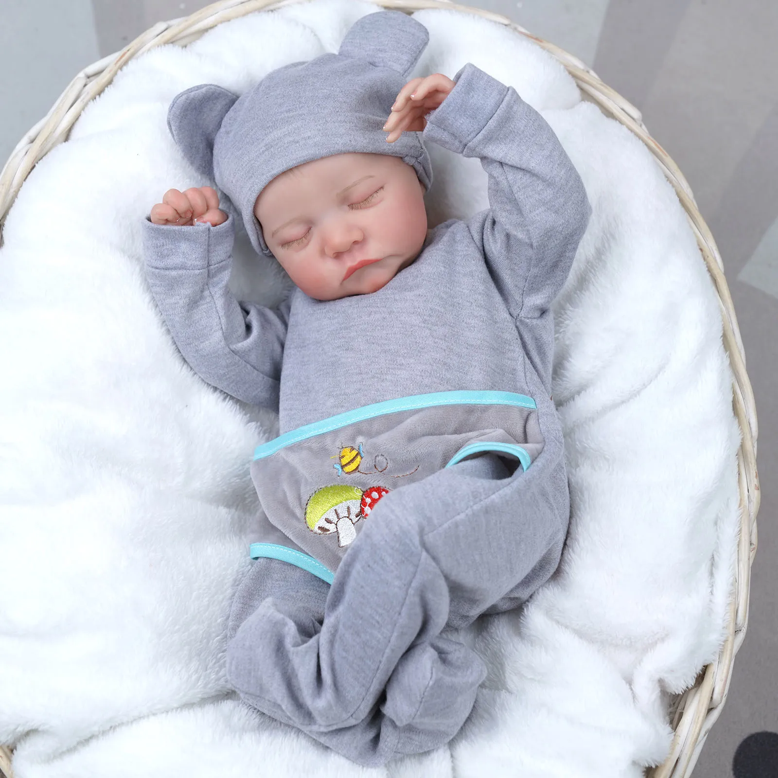 ADFO 20 Inch Levi Reborn Baby Realistic Cloth Body Alive LoL Bebe Newborn Finished Hair-painted Doll Children Girls Gift Dolls
