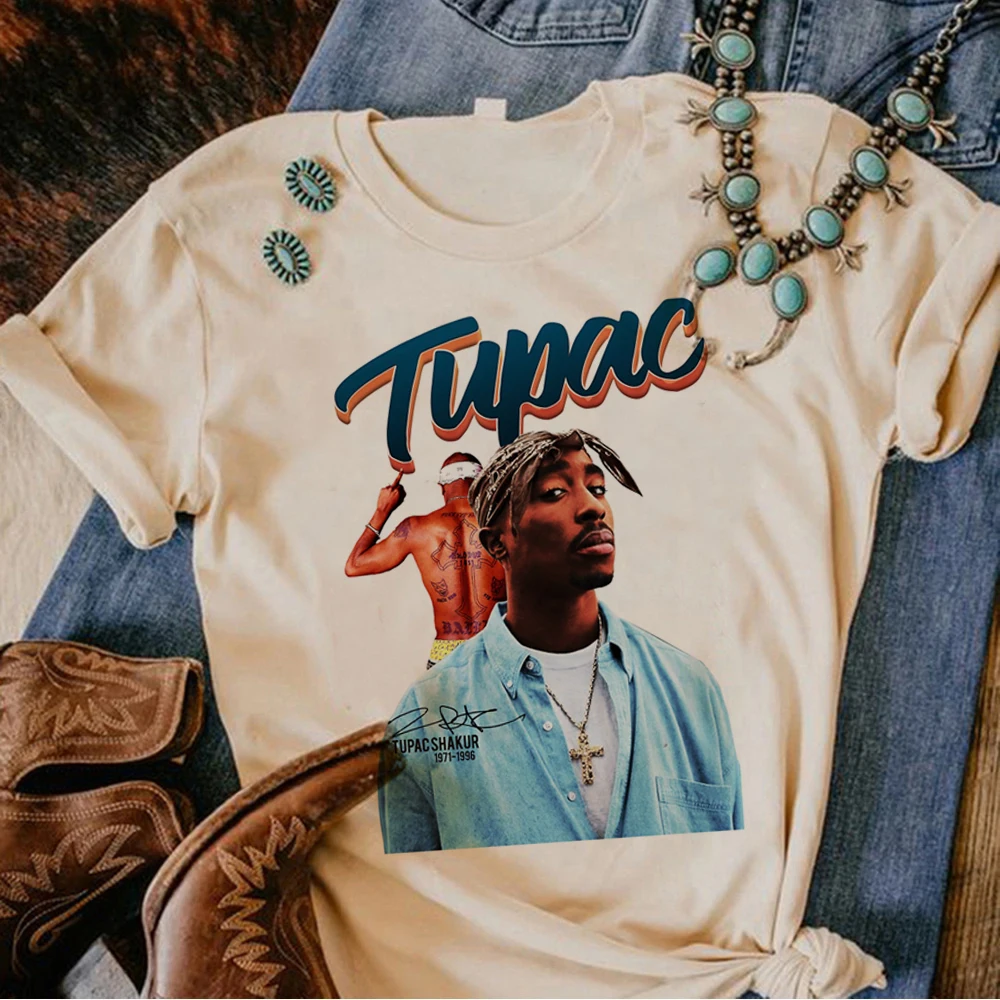Футболка Tupac Y2K женская уличная одежда дизайнерская для девушек на лето